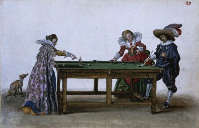 Biljartspel, ca. 1620-1625 door Adriaen Pietersz van de Venne