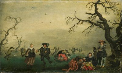 Schaatsers door Adriaen Pietersz. van de Venne