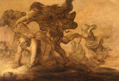 Boeren op de vlucht door Adriaen Pietersz van de Venne