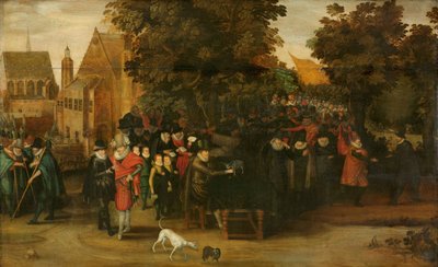 Satirische Show over Nederlandse Politiek, ca. 1619-20 door Adriaen Pietersz van de Venne