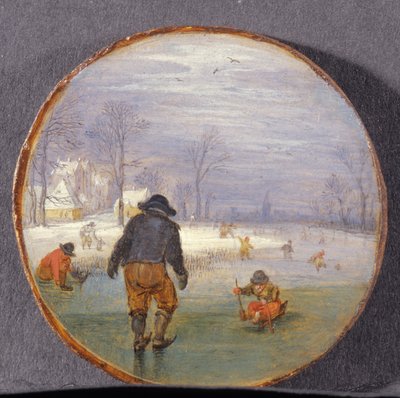 Schaatsers in een landschap door Adriaen Pietersz van de Venne