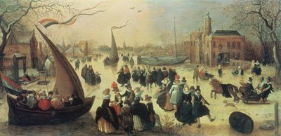 Schaatsfeest door Adriaen Pietersz van de Venne