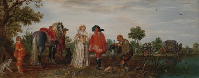 Lente (De Ontmoeting) door Adriaen Pietersz van de Venne