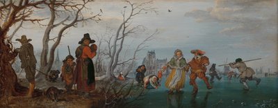 Winter (Vermaak op het ijs) door Adriaen Pietersz van de Venne