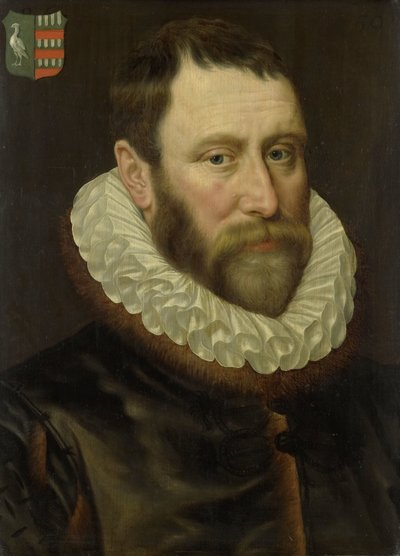Portret van Jacob Bas Claesz (1536-1589) door Adriaen Thomasz. Key