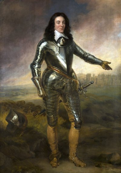 Portret van Kapitein Poole in harnas door Adriaen attr.to Hanneman