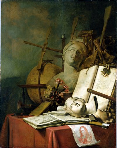 De vergankelijkheid van alle aardse dingen (Vanitas), ca. 1660 door Adriaen de Valck