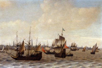 Scheepvaart van Antwerpen door Adriaen van Diest