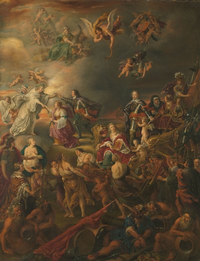 Allegorie van de vrede onder stadhouder Willem II door Adriaen van Nieulandt (I)