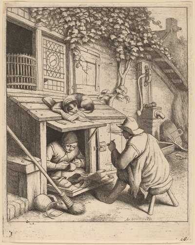 Schoenmaker door Adriaen van Ostade