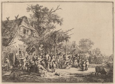 Dans onder de Pergola door Adriaen van Ostade