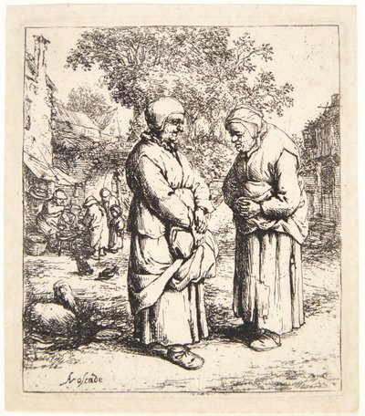 De twee roddeltantes door Adriaen van Ostade
