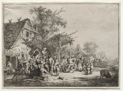 Festival onder de pergola door Adriaen van Ostade