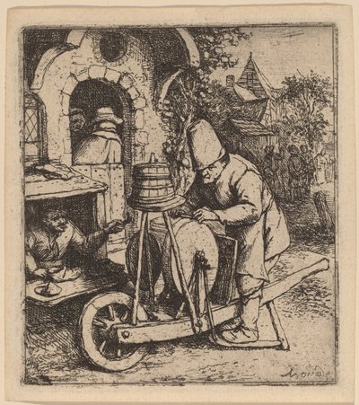 Messenslijper door Adriaen van Ostade