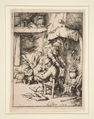 De vader van de familie door Adriaen van Ostade