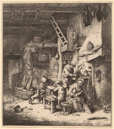 Boerenfamilie door Adriaen van Ostade