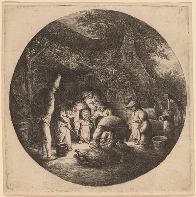 Varkensslachters door Adriaen van Ostade