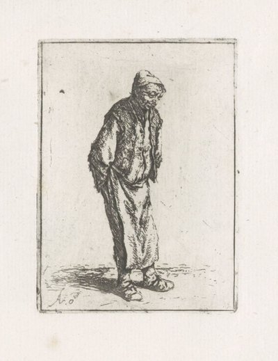 Staande man met de handen op de rug door Adriaen van Ostade