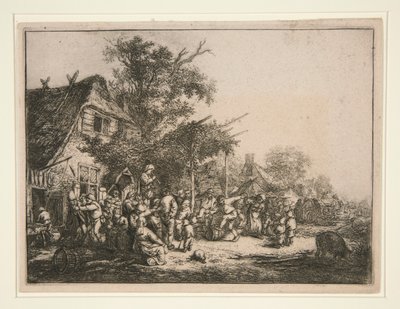 De Dans onder de Pergola door Adriaen van Ostade