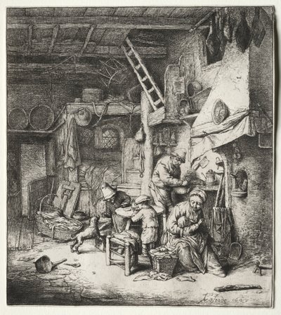 De familie door Adriaen van Ostade