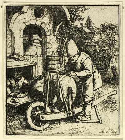 De Messenslijper door Adriaen van Ostade