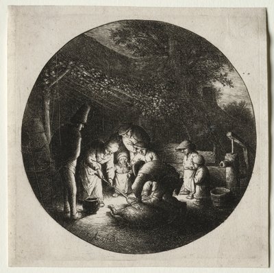 De varkensslachters door Adriaen van Ostade