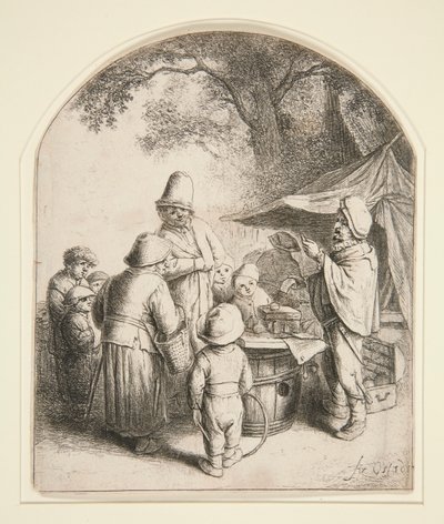 De kwakzalver door Adriaen van Ostade