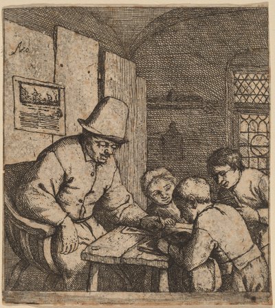 De schoolmeester door Adriaen van Ostade