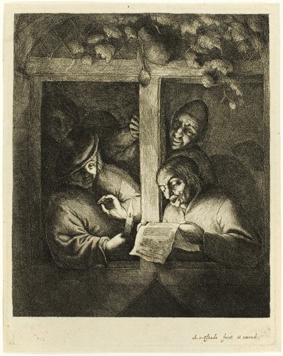 De zangers door Adriaen van Ostade