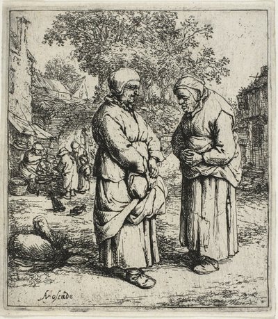 De twee roddelaars door Adriaen van Ostade
