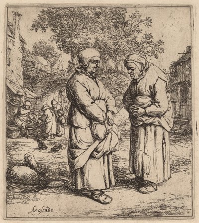 Twee Roddelaars door Adriaen van Ostade