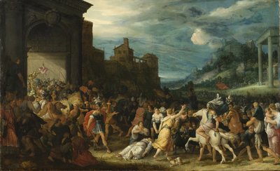 De Horatii betreden Rome door Adriaen van Stalbemt
