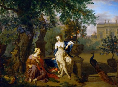Duits: Vertumnus en Pomona Vertumnus en Pomona door Adriaen van de Velde