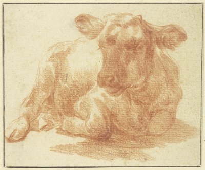 Liegendes Vieh nach rechts door Adriaen van de Velde