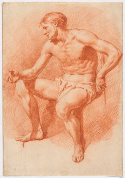 Studie van een Mannelijk Naakt door Adriaen van de Velde