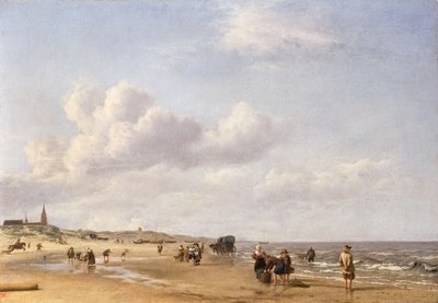 Het strand van Scheveningen, 1658 door Adriaen van de Velde