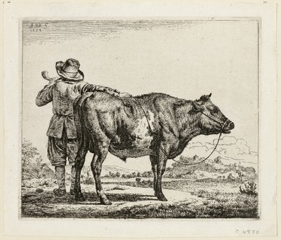 De Koeherder en de Stier door Adriaen van de Velde