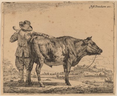 Jonge Herder met een Stier door Adriaen van de Velde