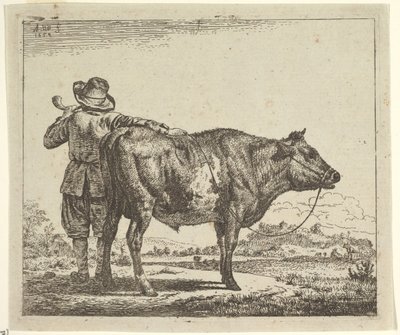 Jonge Herder met een Stier, uit Verschillende Dieren door Adriaen van de Velde