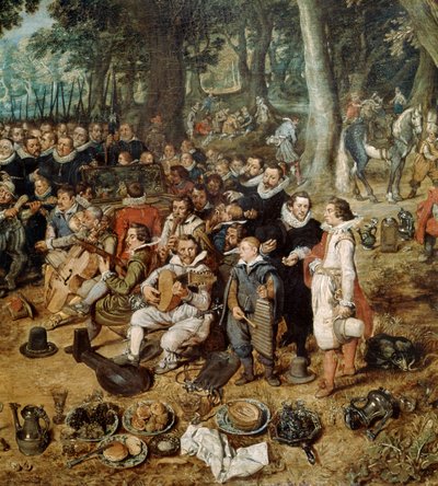 Allegorie van het Bestand van 1609 tussen Nederland en Spanje (detail) door Adriaen van de Venne