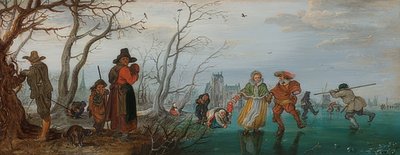 Winter (Plezier op het ijs). 1625 door Adriaen van de Venne