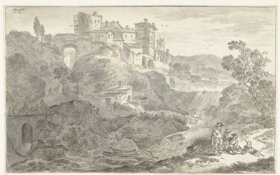 Italiaans landschap door Adriaen van der Kabel