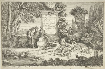 Slapende herderinnen door Adriaen van der Kabel