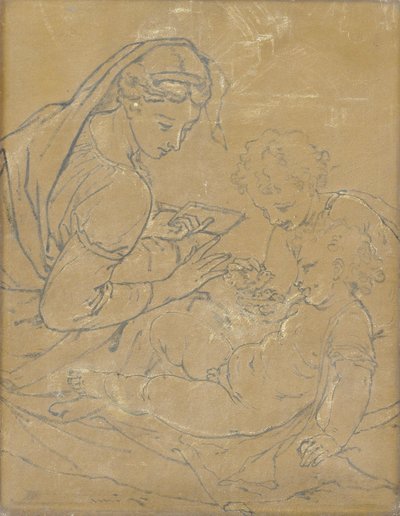 Madonna en Kind met St. Johannes door Adriaen van der Werff