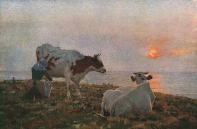 De ondergaande zon, ca. 1897, ca. 1930 door Adrian Stokes