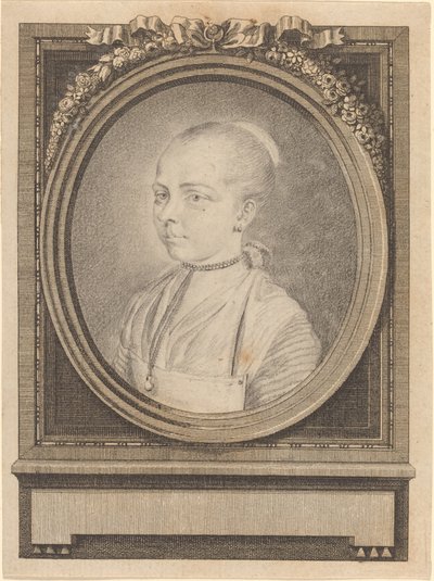 Portret van een Meisje door Adrian Zingg