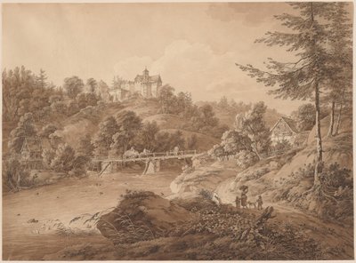 Kasteel Rauenstein Gezien vanaf de Rivieroever door Adrian Zingg