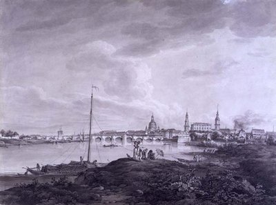 Uitzicht op Dresden, c.1788 door Adrian Zingg