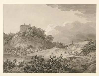 Uitzicht op Kasteel Nossen in Saksen door Adrian Zingg