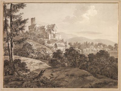 Uitzicht op kasteel Gnandstein door Adrian Zingg